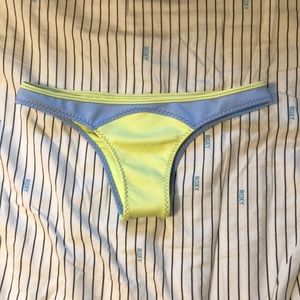 Victoria’s Secret Blue/Yellow Tanga Bikini Bottoms